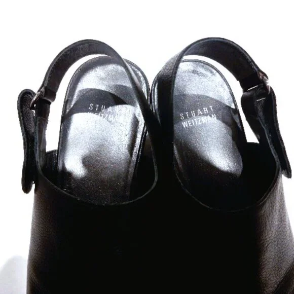 Stuart Weitzman Black Platform Wedge Sandals in 9 1/2M - Picture 3 of 6